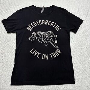 Need to Breathe Live On Tour Tiger T-Shirt Black Band Shirt Size Small